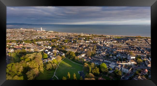 Swansea City panorama Framed Print by Leighton Collins
