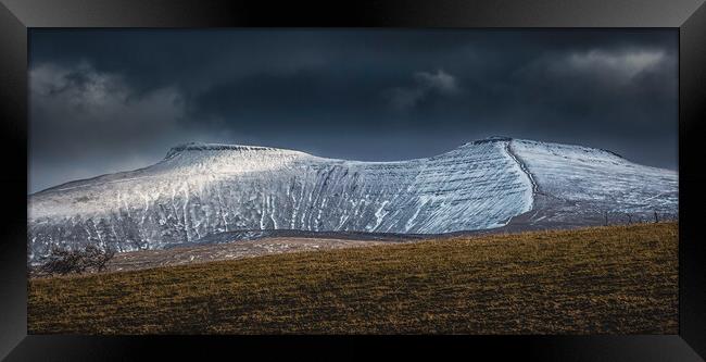Brecon Beacons in Winter Framed Print by Leighton Collins