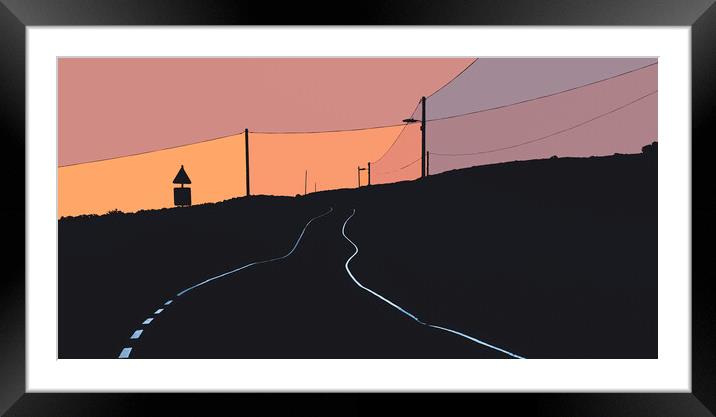 Sunset on Gwrhyd mountain Framed Mounted Print by Leighton Collins