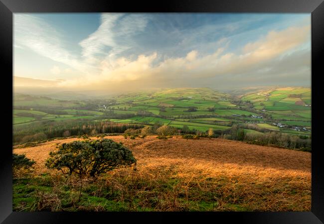 The green fields of Brecon Framed Print by Leighton Collins