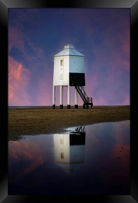 Stilted lighthouse at Burnham-on-sea Framed Print by Leighton Collins