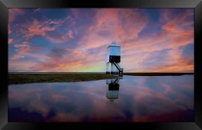 Burnham-on-sea Low Lighthouse Framed Print by Leighton Collins