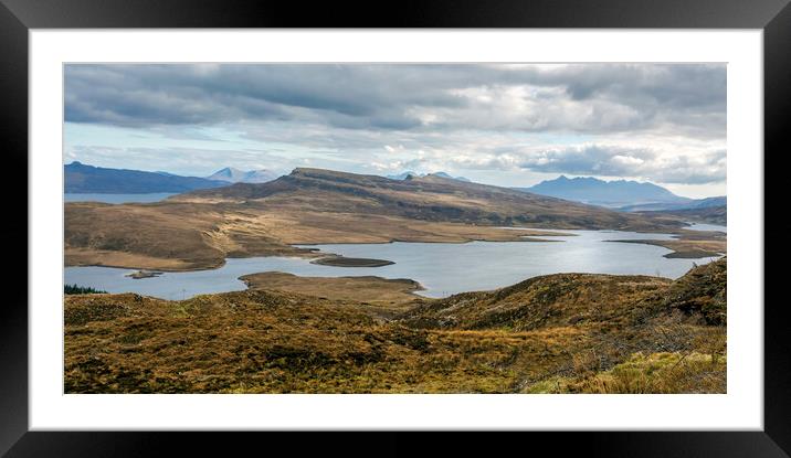 Skye lakes and mountains Framed Mounted Print by Leighton Collins