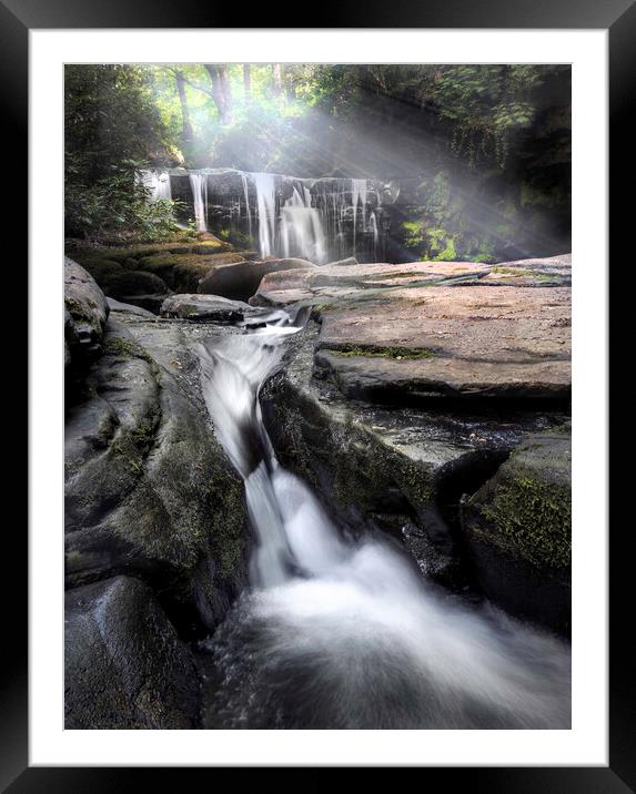 Sunshine on Clydach River Framed Mounted Print by Leighton Collins