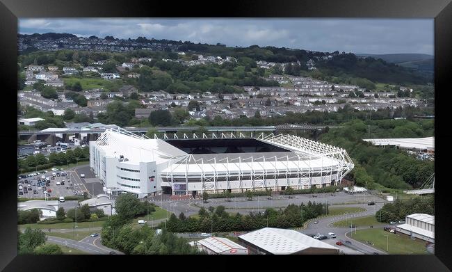 The Liberty Stadium in Swansea. Framed Print by Leighton Collins