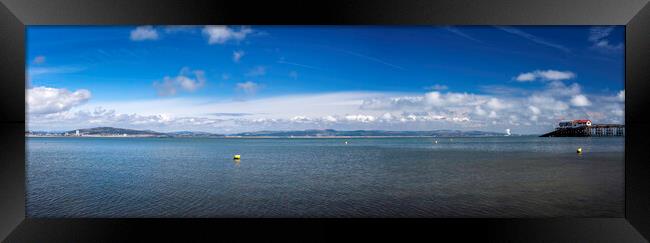 Panorama of Swansea Bay Framed Print by Leighton Collins