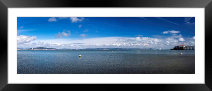 Panorama of Swansea Bay Framed Mounted Print by Leighton Collins