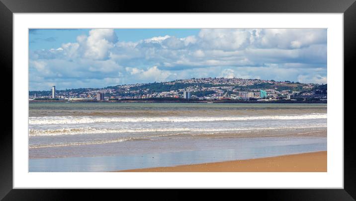Swansea in a heat haze Framed Mounted Print by Leighton Collins