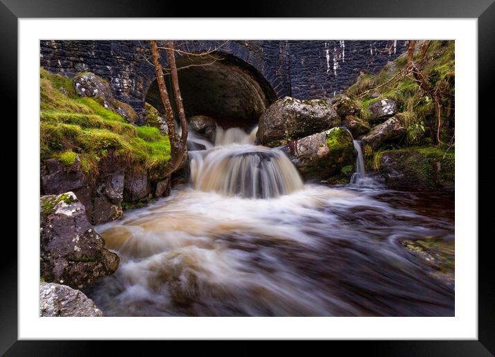 The Afon Clydach on the Black Mountain Framed Mounted Print by Leighton Collins