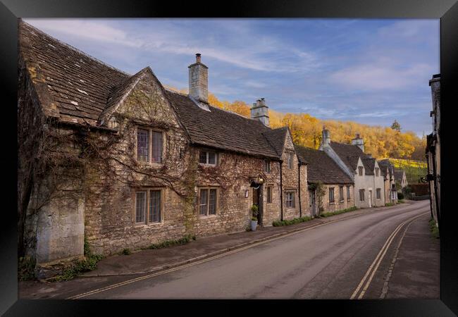 Castle Combe village Framed Print by Leighton Collins