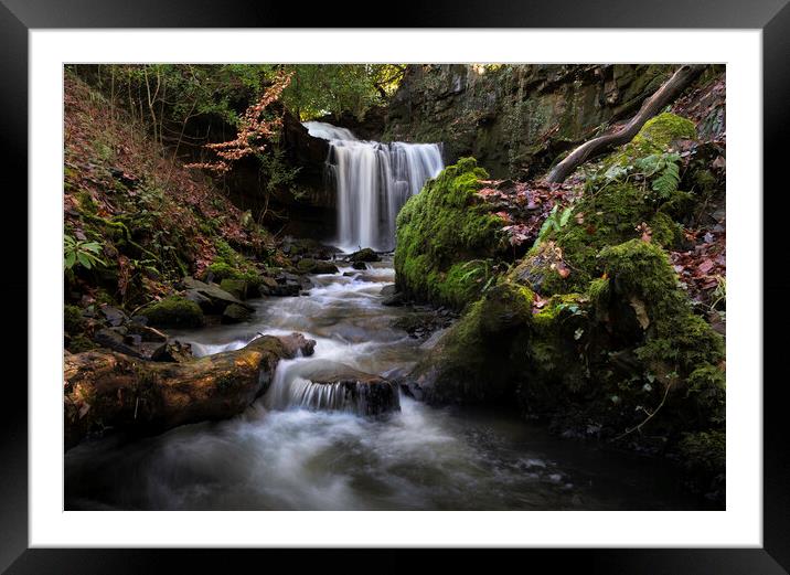 LRC03709Longford waterfall Framed Mounted Print by Leighton Collins