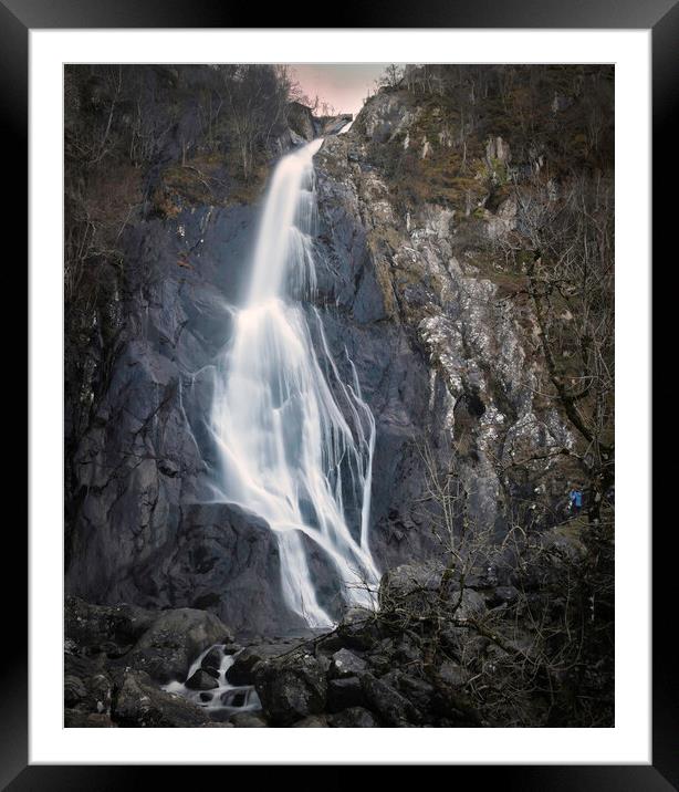 Aber Falls at Abergwyngregyn Framed Mounted Print by Leighton Collins