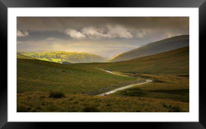 The old road to Trecastle Framed Mounted Print by Leighton Collins