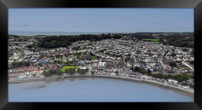 Mumbles village in Swansea Framed Print by Leighton Collins