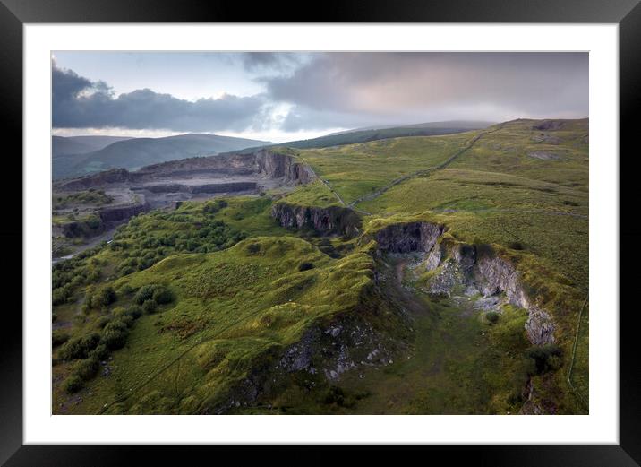Penwyllt quarries Framed Mounted Print by Leighton Collins