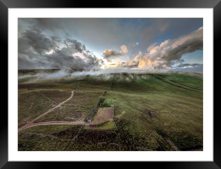 Brecon Beacons Dragon's breath Framed Mounted Print by Leighton Collins