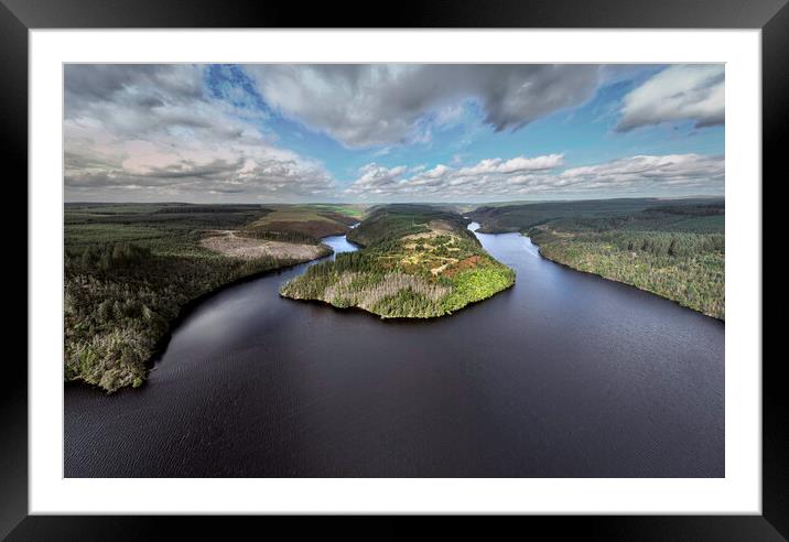 Llyn Brianne in Mid Wales Framed Mounted Print by Leighton Collins