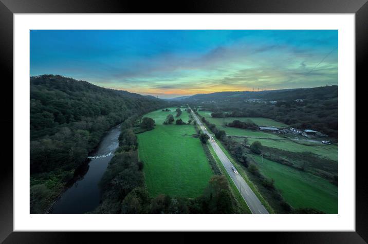 Swansea Valley sunset Framed Mounted Print by Leighton Collins