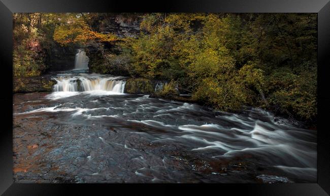 The Lower Ddwli Waterfall Framed Print by Leighton Collins