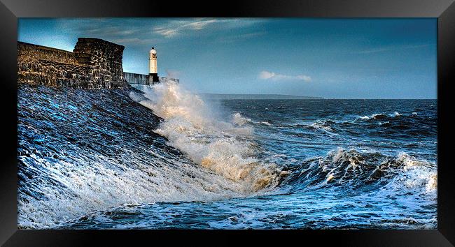 Porthcawl lighthouse Framed Print by Leighton Collins