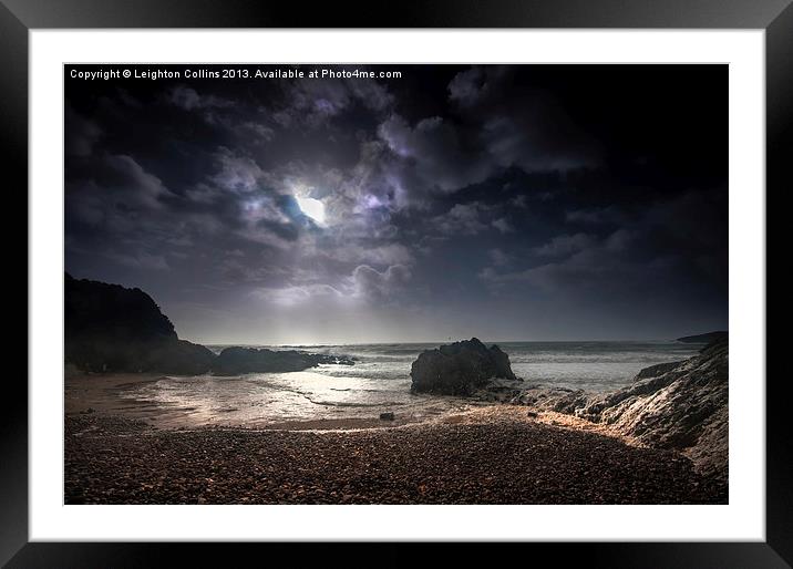 Rotherslade bay Gower Framed Mounted Print by Leighton Collins