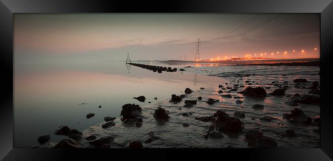 Loughor estuary and bridge Framed Print by Leighton Collins