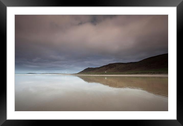Rhossili bay Gower Framed Mounted Print by Leighton Collins