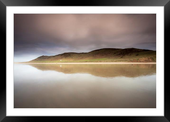 Rhossili downs, Gower Framed Mounted Print by Leighton Collins