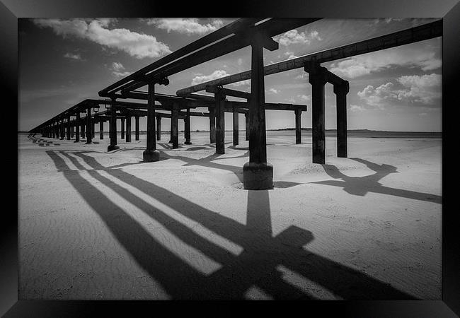 Old BP chemicals jetty Baglan Bay Framed Print by Leighton Collins