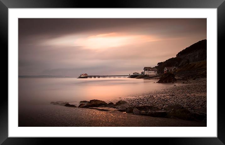 Dusk at Swansea Bay Framed Mounted Print by Leighton Collins
