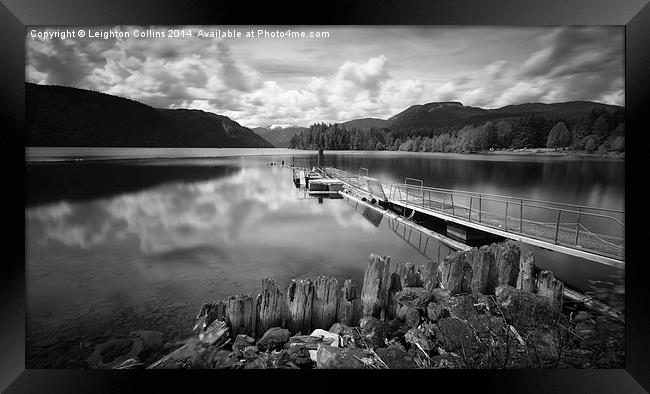 Comox lake waterscape Framed Print by Leighton Collins