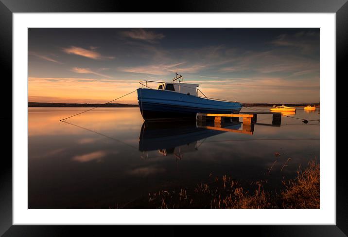  Loughor estuary boats Framed Mounted Print by Leighton Collins