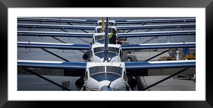  Seaplanes in a row Framed Mounted Print by Leighton Collins