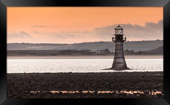  Whiteford point lighthouse Framed Print by Leighton Collins