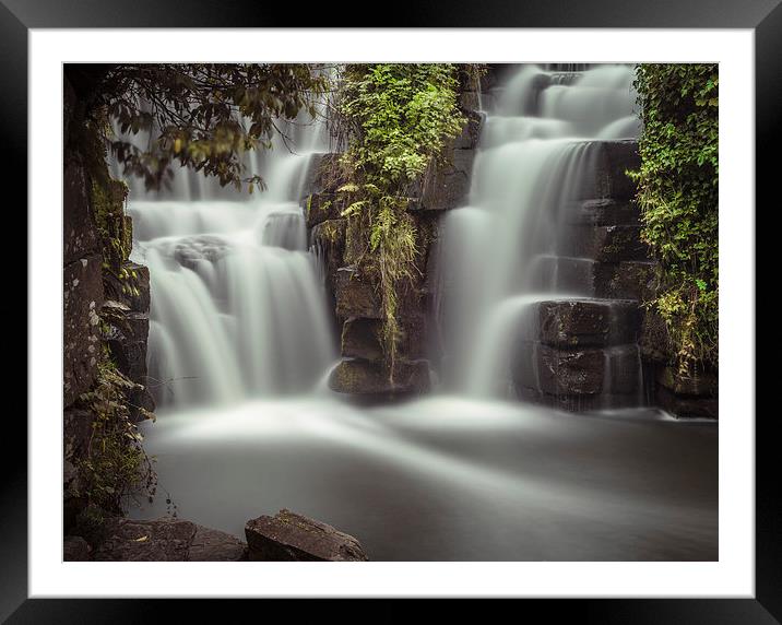  Penllergaer falls Swansea Framed Mounted Print by Leighton Collins
