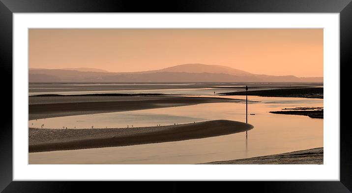  Loughor estuary at dusk Framed Mounted Print by Leighton Collins