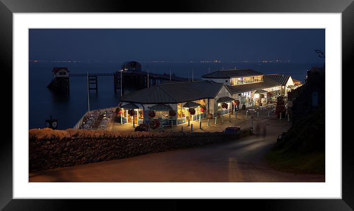  Mumbles Pier cafe Framed Mounted Print by Leighton Collins