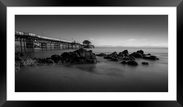  Mumbles pier and rocks Framed Mounted Print by Leighton Collins