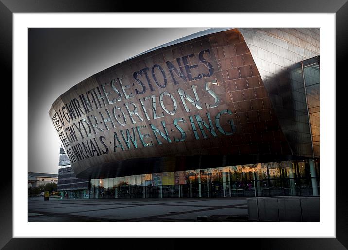  Wales Millennium Centre AKA Cardiff bay golden ar Framed Mounted Print by Leighton Collins