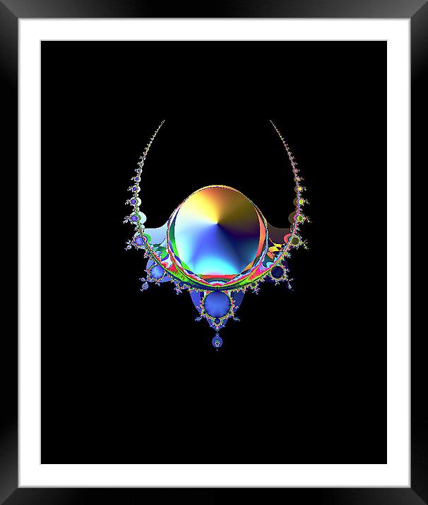  Psychedelic necklace Framed Mounted Print by Leighton Collins