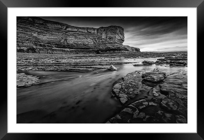 Nash Point Welsh Heritage Coast Framed Mounted Print by Leighton Collins