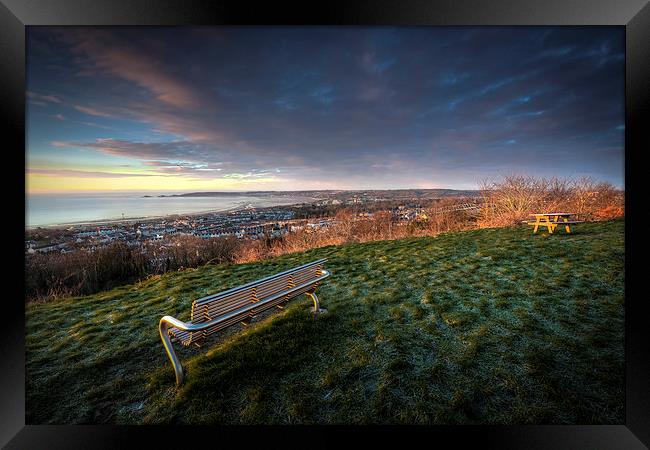  Swansea city south Wales Framed Print by Leighton Collins