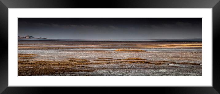  Whitford Burrows and lighthouse Framed Mounted Print by Leighton Collins