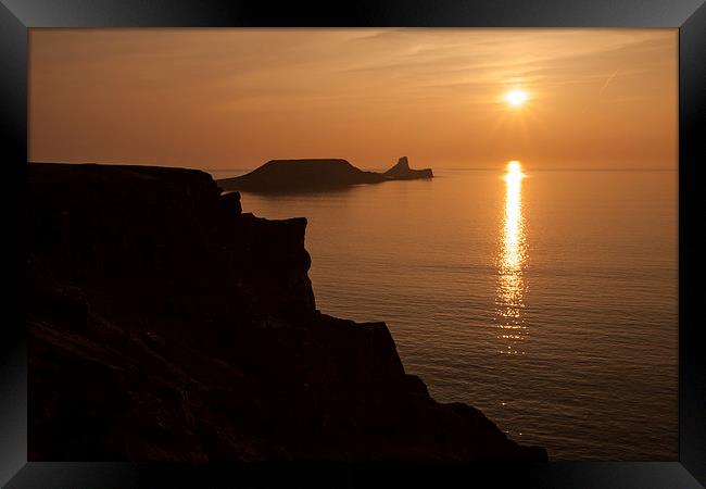  worms head sunset Framed Print by Leighton Collins