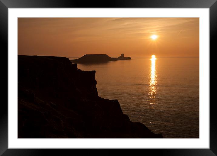  worms head sunset Framed Mounted Print by Leighton Collins
