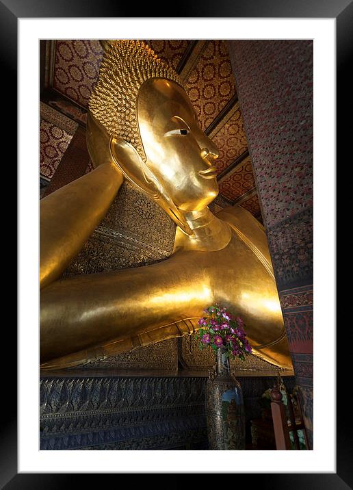  Reclining Buddha in Bangkok Framed Mounted Print by Leighton Collins