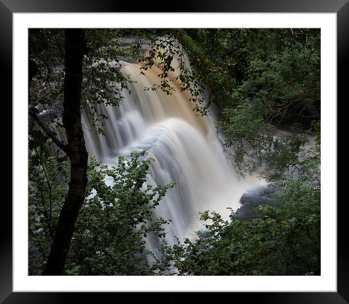  Waterfall Country Sgwd Clun Gwyn Framed Mounted Print by Leighton Collins