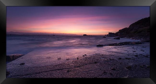  Pre-dawn at Swansea Bay Framed Print by Leighton Collins
