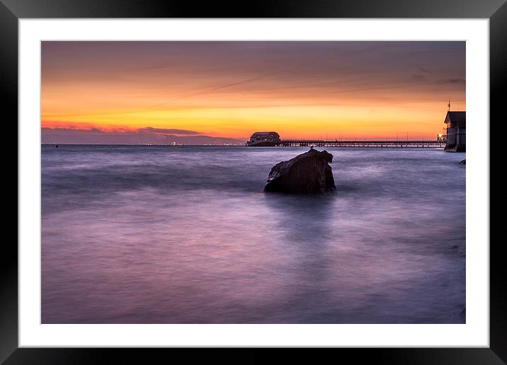  Swansea Bay Sunrise Framed Mounted Print by Leighton Collins