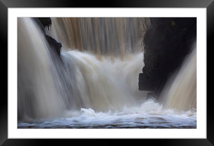  Waterfalls at Penllergare nature reserve Framed Mounted Print by Leighton Collins